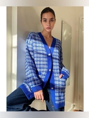 Aritzia Babaton merino wool long cardigan size medium